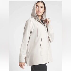 ATHLETA Glacier Hankerchief Ponco Hooded
Pullover in Abalone size M